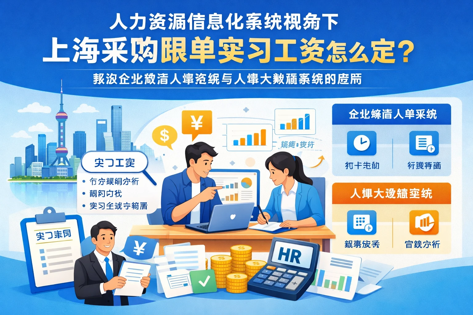 人力资源信息化系统视角下,上海采购跟单实习工资怎么定?兼谈企业微信人事系统与人事大数据系统的应用