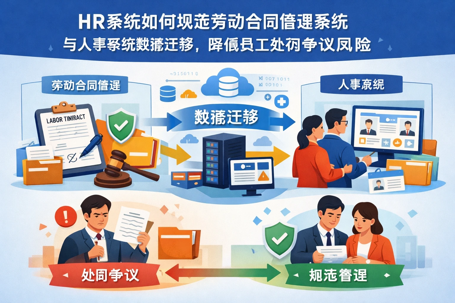 HR系统如何规范劳动合同管理系统与人事系统数据迁移，降低员工处罚争议风险