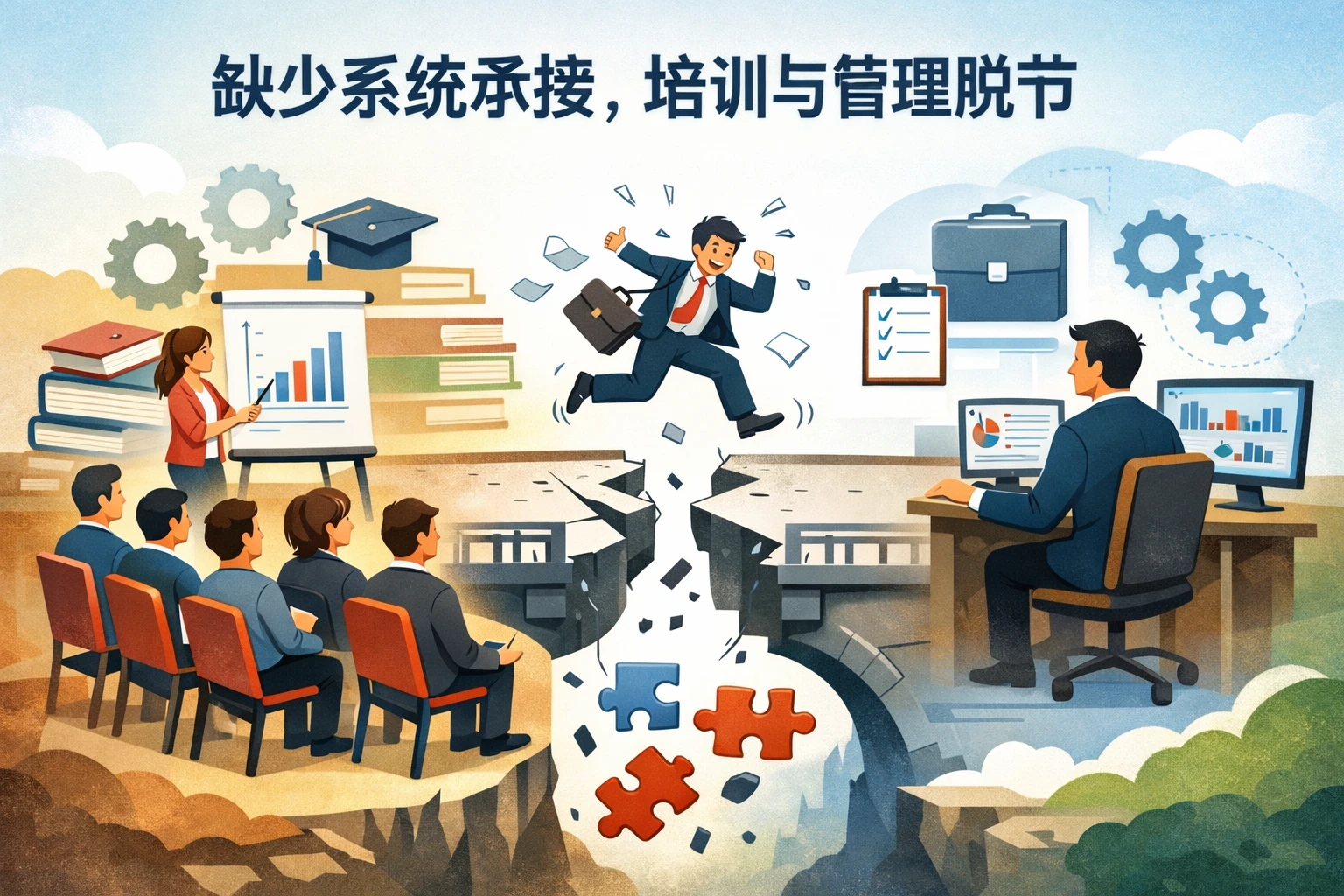 缺少系统承接，培训与管理脱节