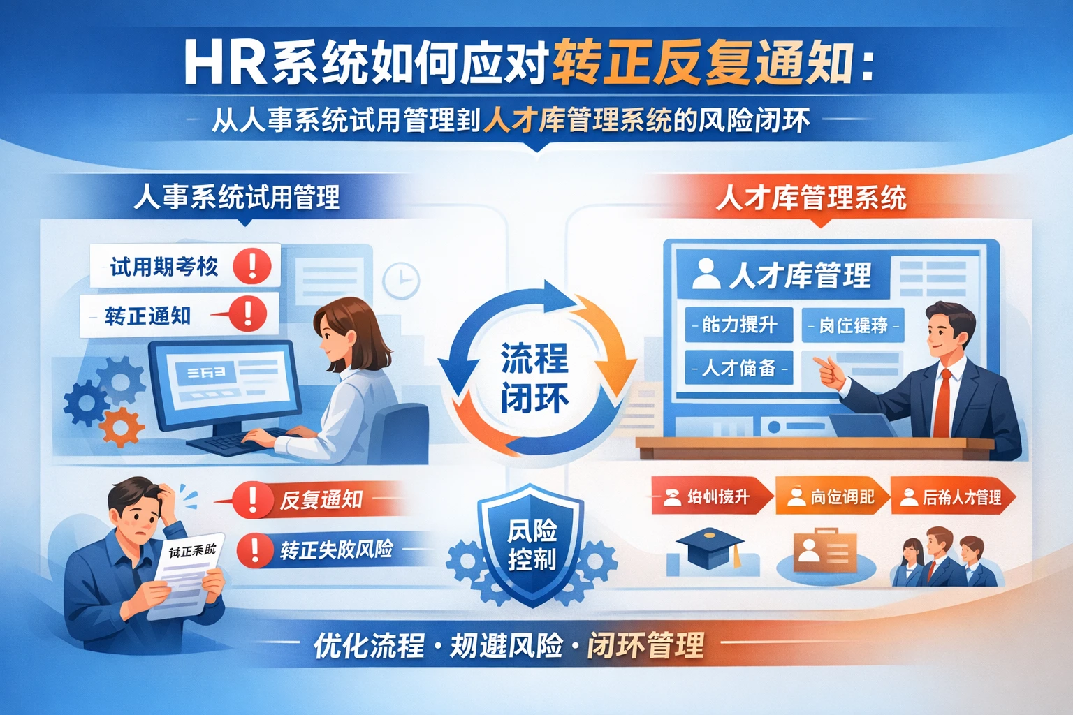 HR系统如何应对转正反复通知：从人事系统试用管理到人才库管理系统的风险闭环
