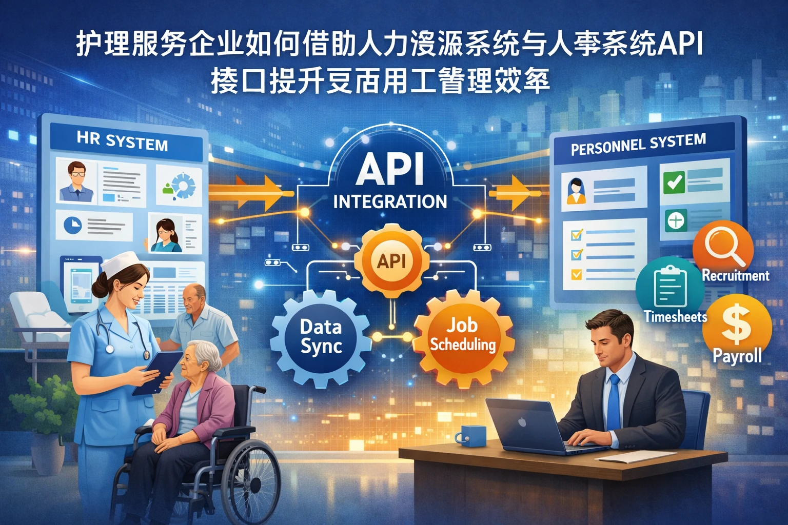 护理服务企业如何借助人力资源系统与人事系统API接口提升灵活用工管理效率