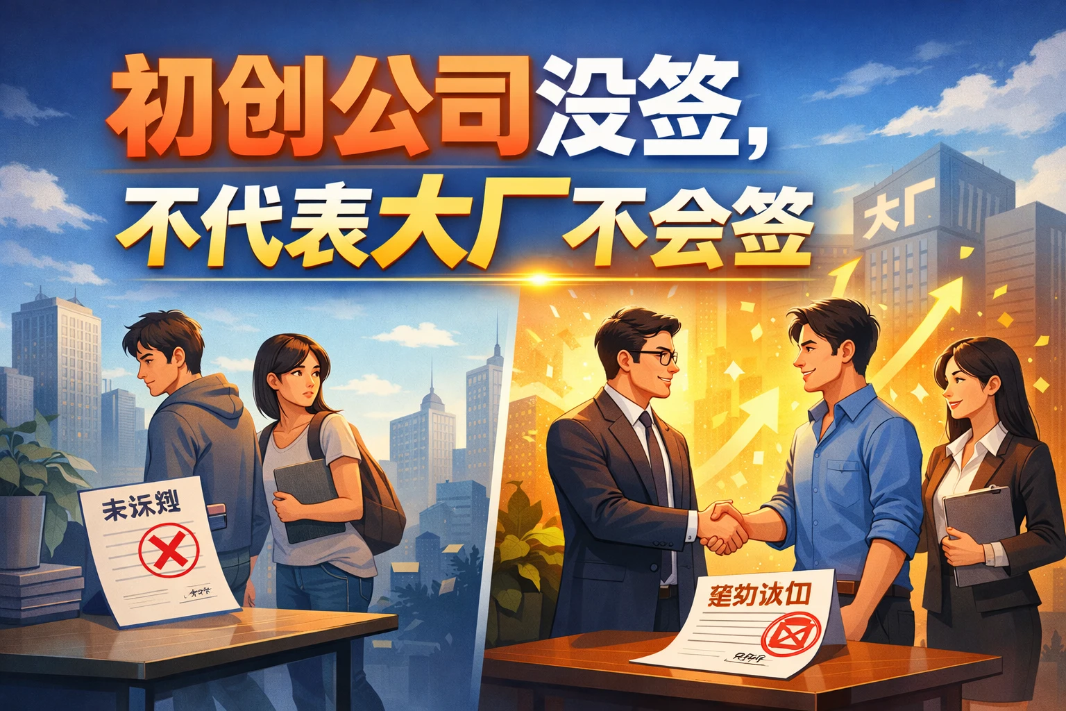 初创公司没签,不代表大厂不会签