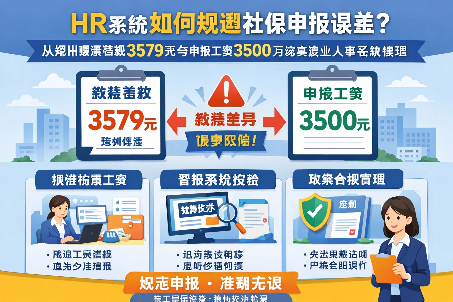 HR系统如何规避社保申报误差：从郑州缴费基数3579元与申报工资3500元谈零售业人事系统管理