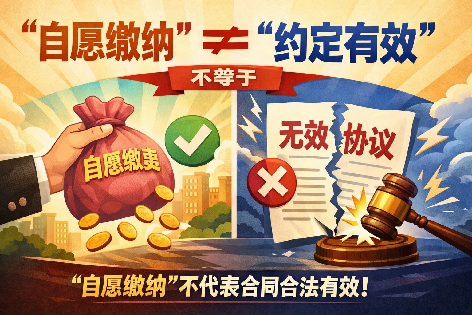 “自愿缴纳”不等于“约定有效”