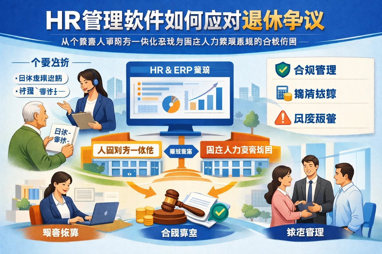 HR管理软件如何应对退休争议:从个案看人事财务一体化系统与国企人力资源系统的合规价值