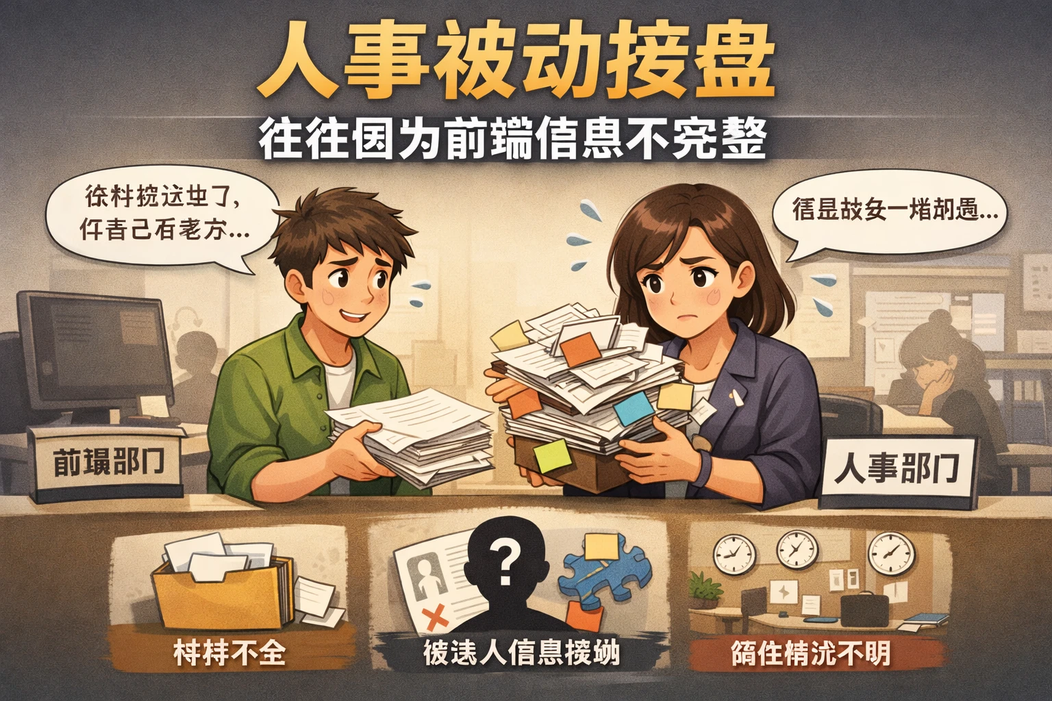 人事被动接盘，往往因为前端信息不完整