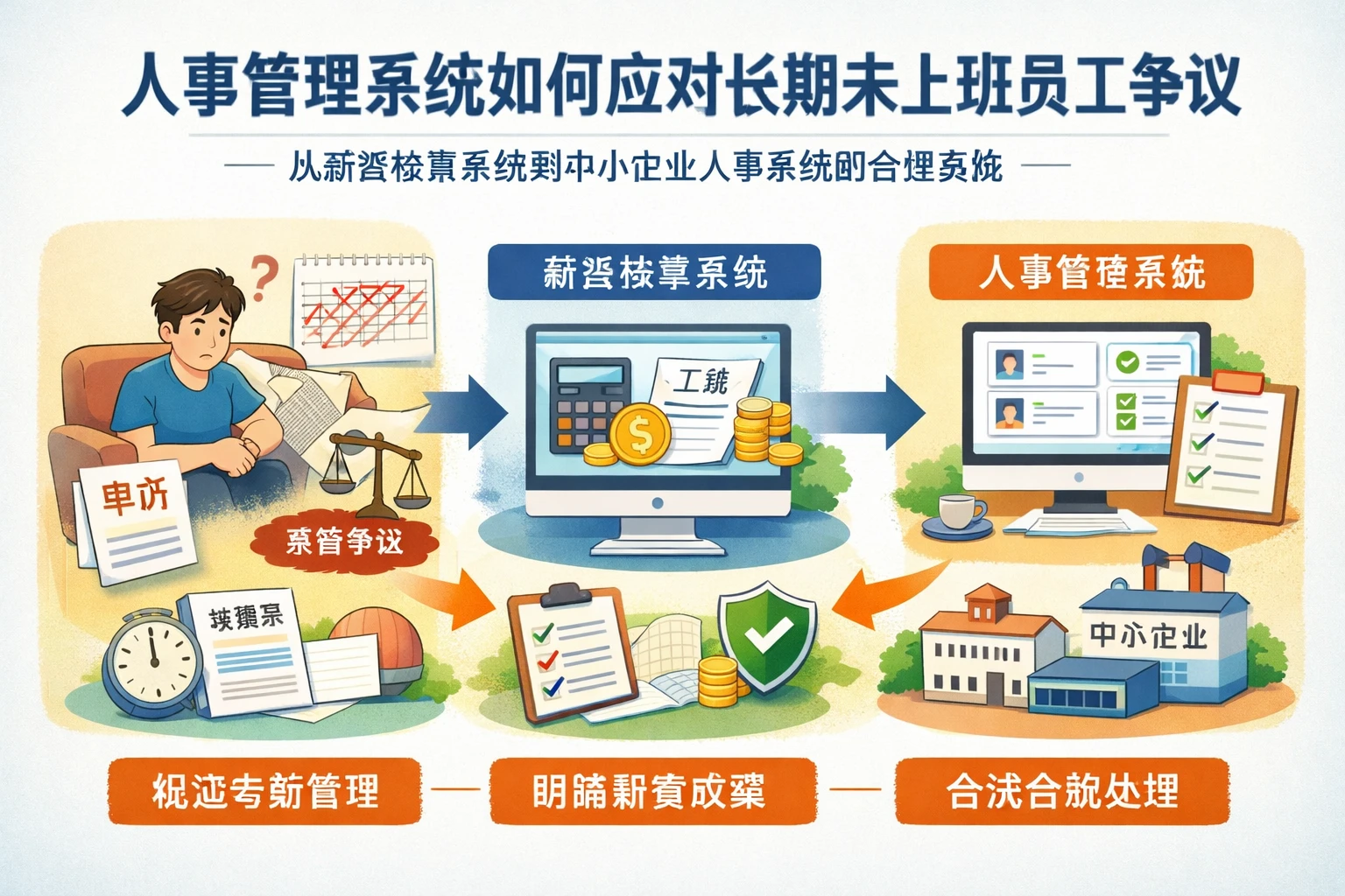 人事管理系统如何应对长期未上班员工争议：从薪资核算系统到中小企业人事系统的合规实践