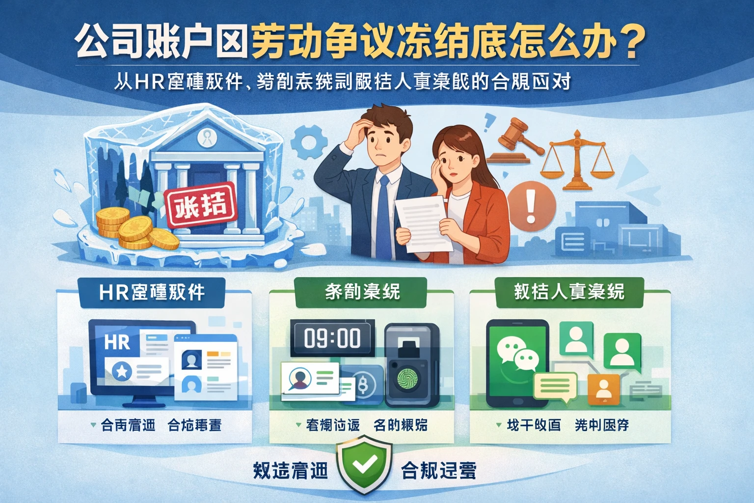 公司账户因劳动争议被冻结怎么办？从HR管理软件、考勤系统到微信人事系统的合规应对