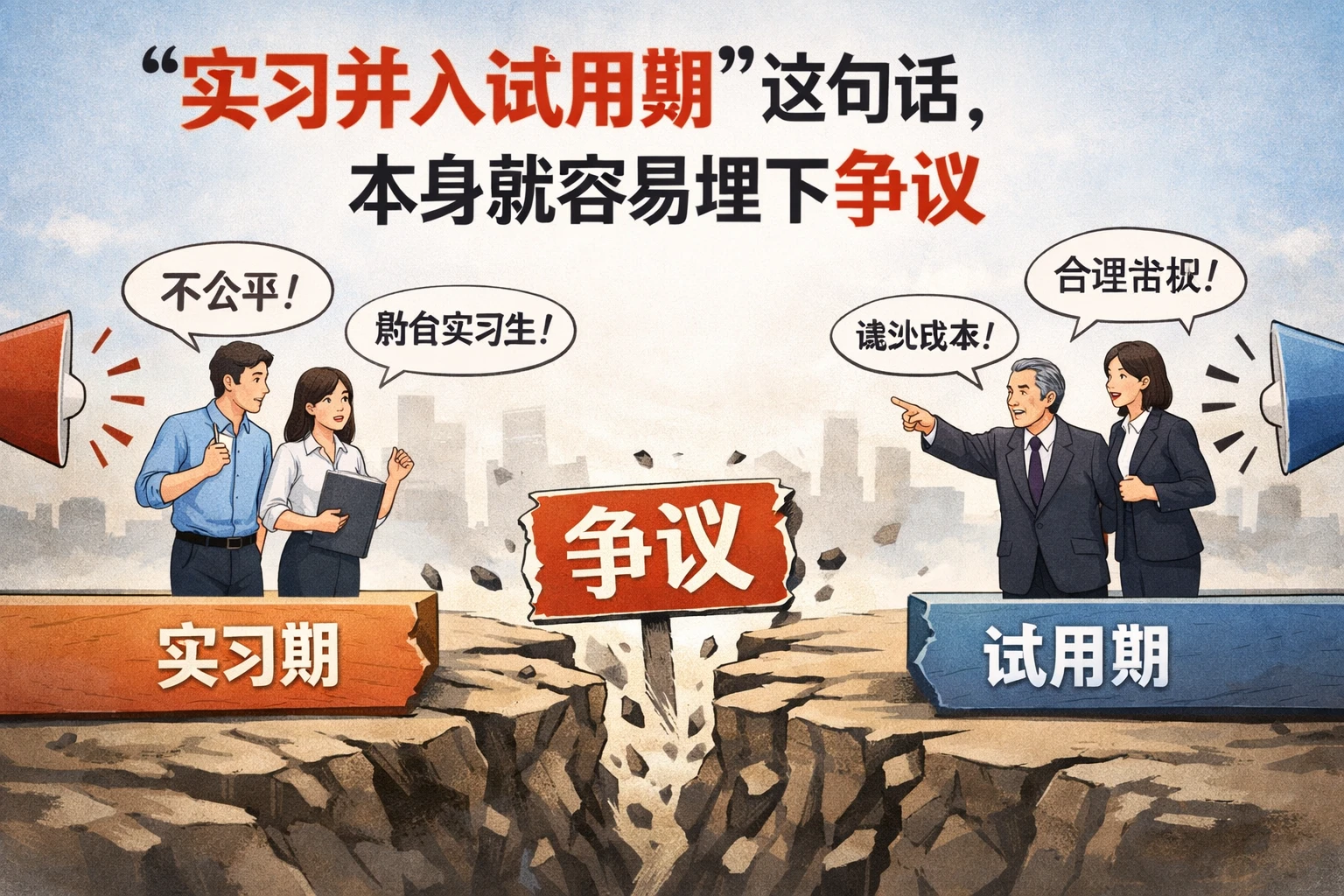 2. “实习并入试用期”这句话，本身就容易埋下争议