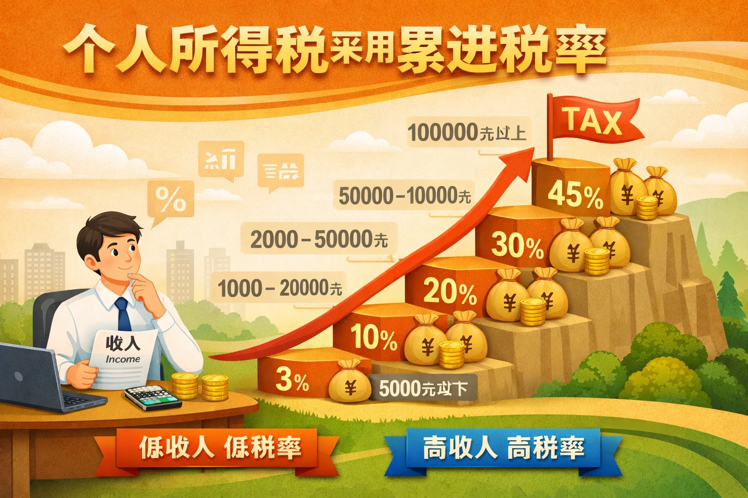 个人所得税采用累进税率