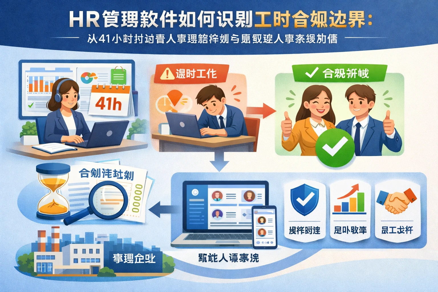 HR管理软件如何识别工时合规边界：从41小时排班看人事系统评测与集团型人事系统价值