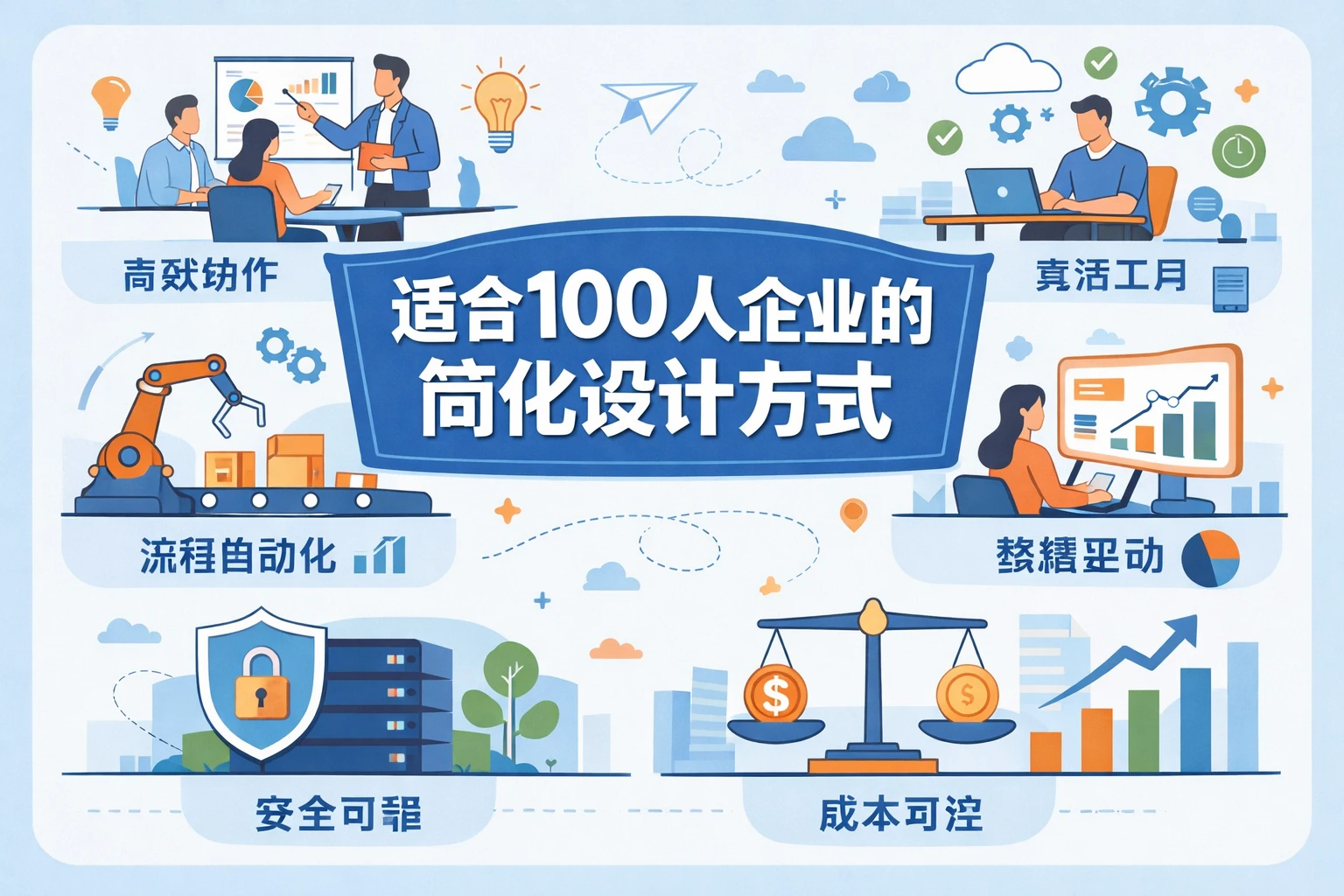 适合100人企业的简化设计方式