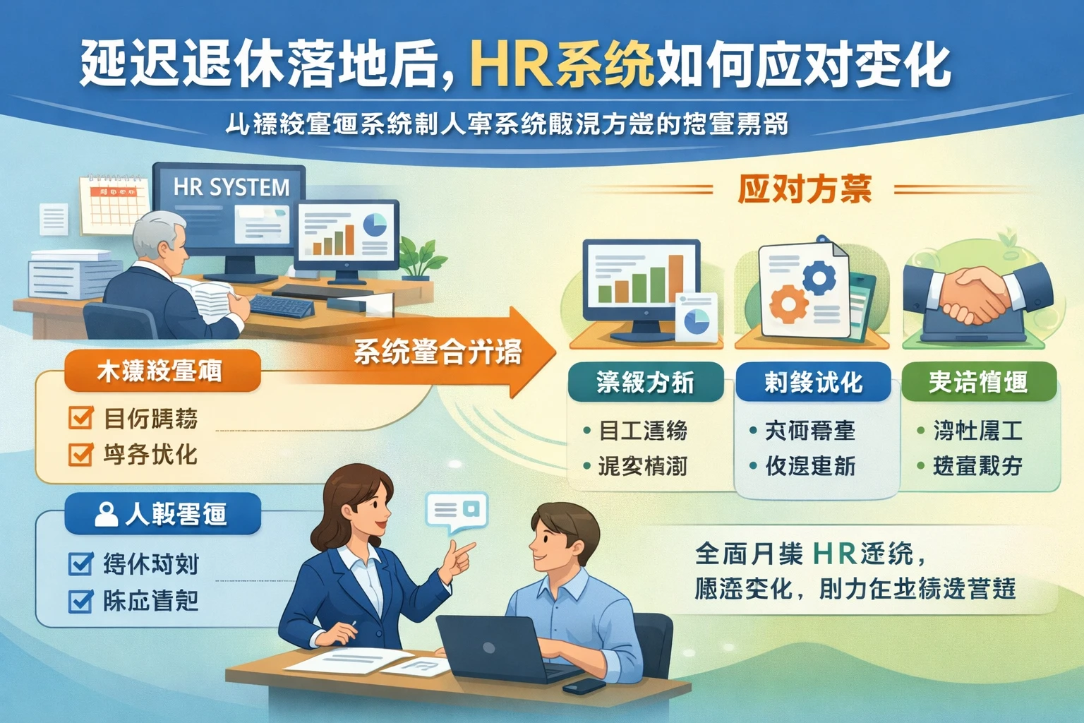 延迟退休落地后,HR系统如何应对变化:从绩效管理系统到人事系统解决方案的完整思路