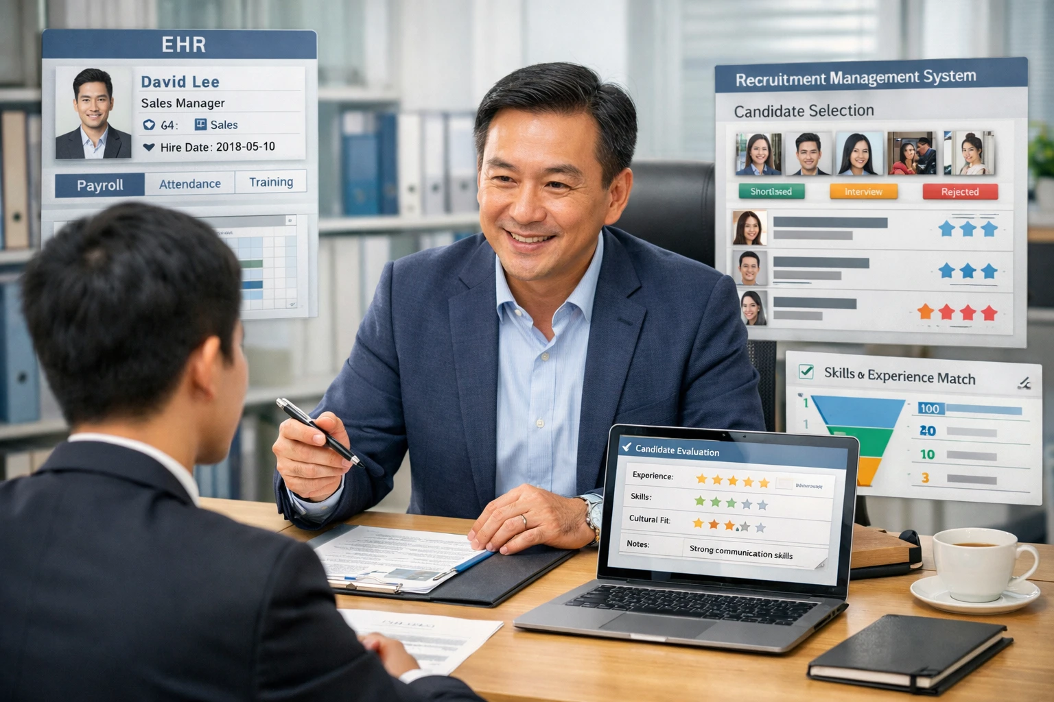 ehr系统与招聘管理软件协同下，部门负责人如何高效面试并甄别合适人选