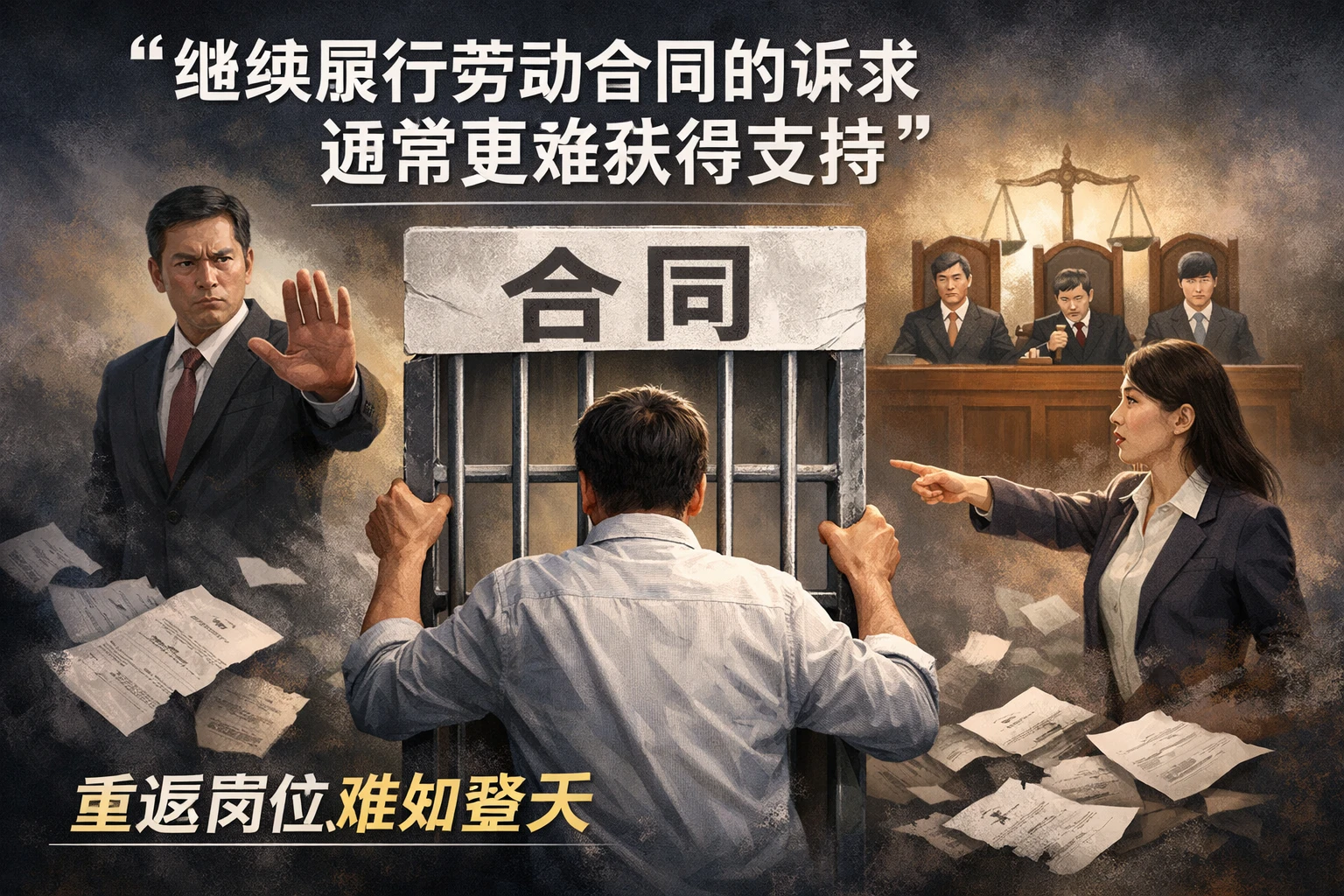 继续履行劳动合同的诉求通常更难获得支持