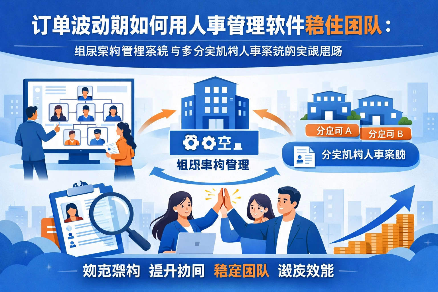 订单波动期如何用人事管理软件稳住团队：组织架构管理系统与多分支机构人事系统的实战思路