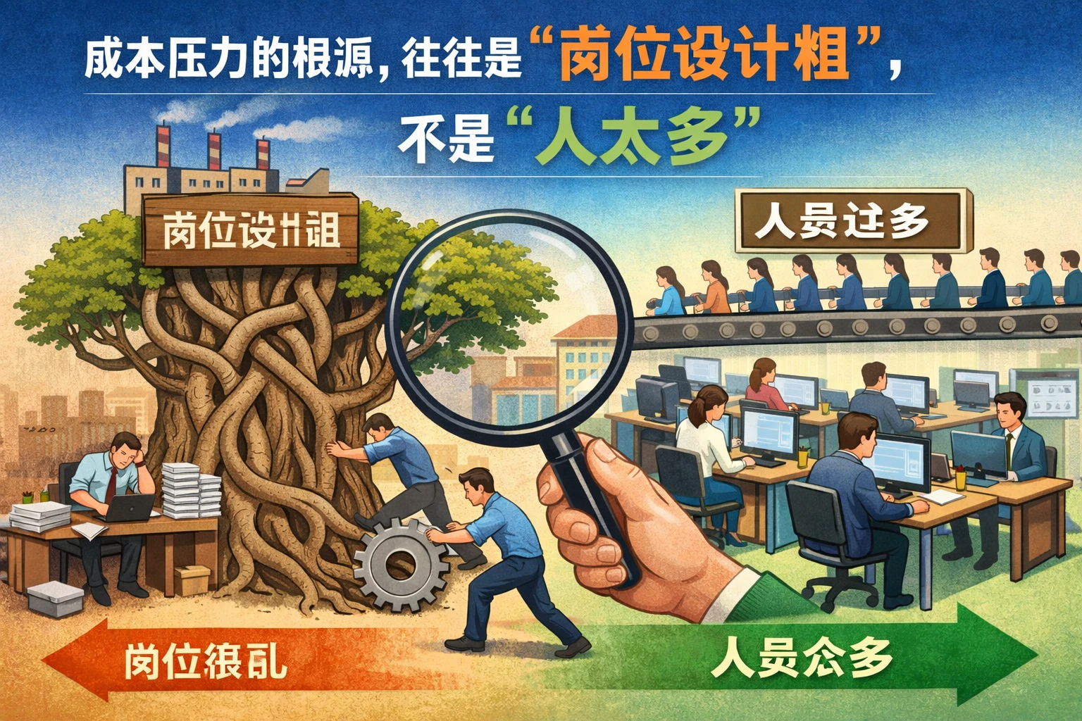 成本压力的根源,往往是“岗位设计粗”,不是“人太多”
