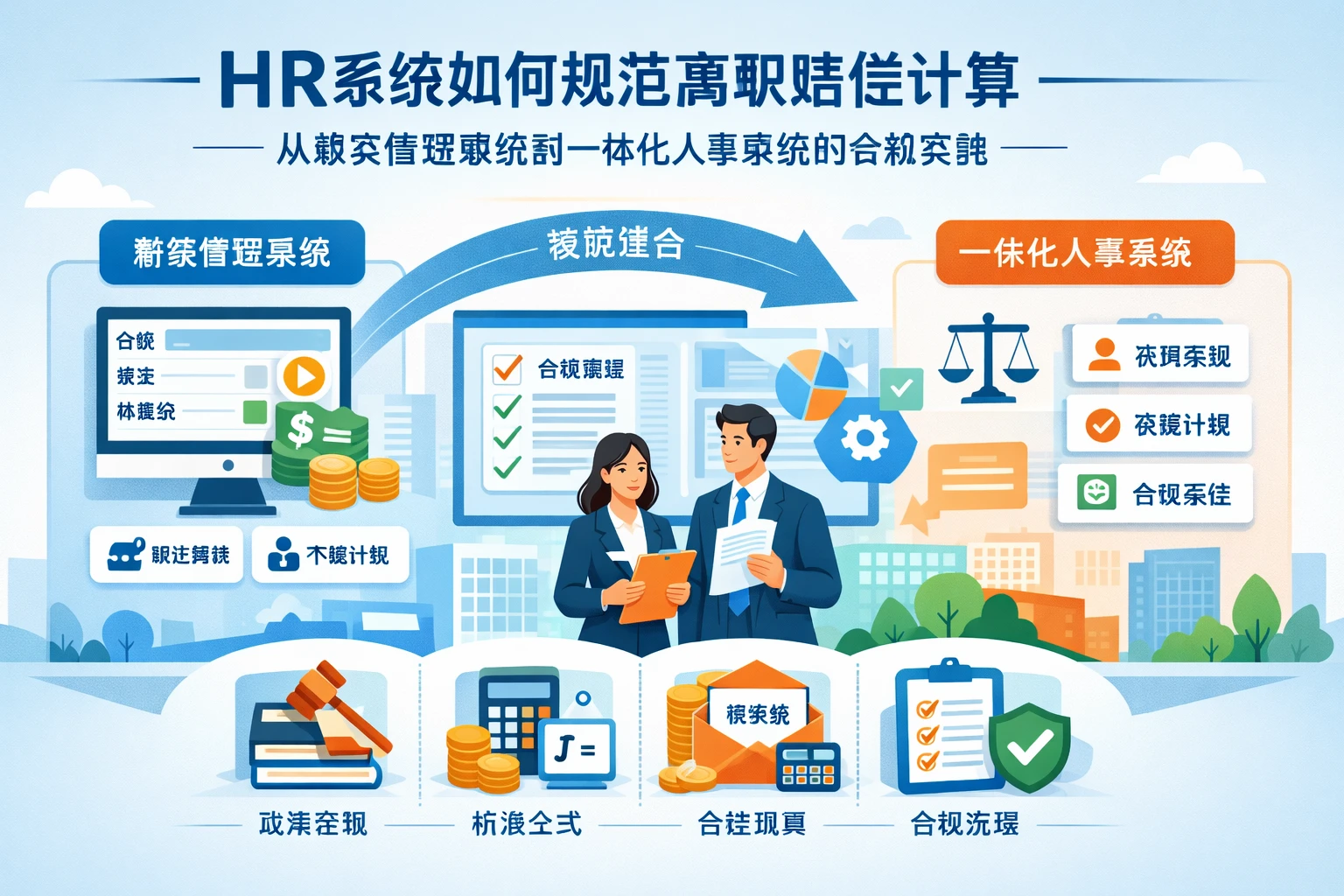 HR系统如何规范离职赔偿计算：从薪资管理系统到一体化人事系统的合规实践