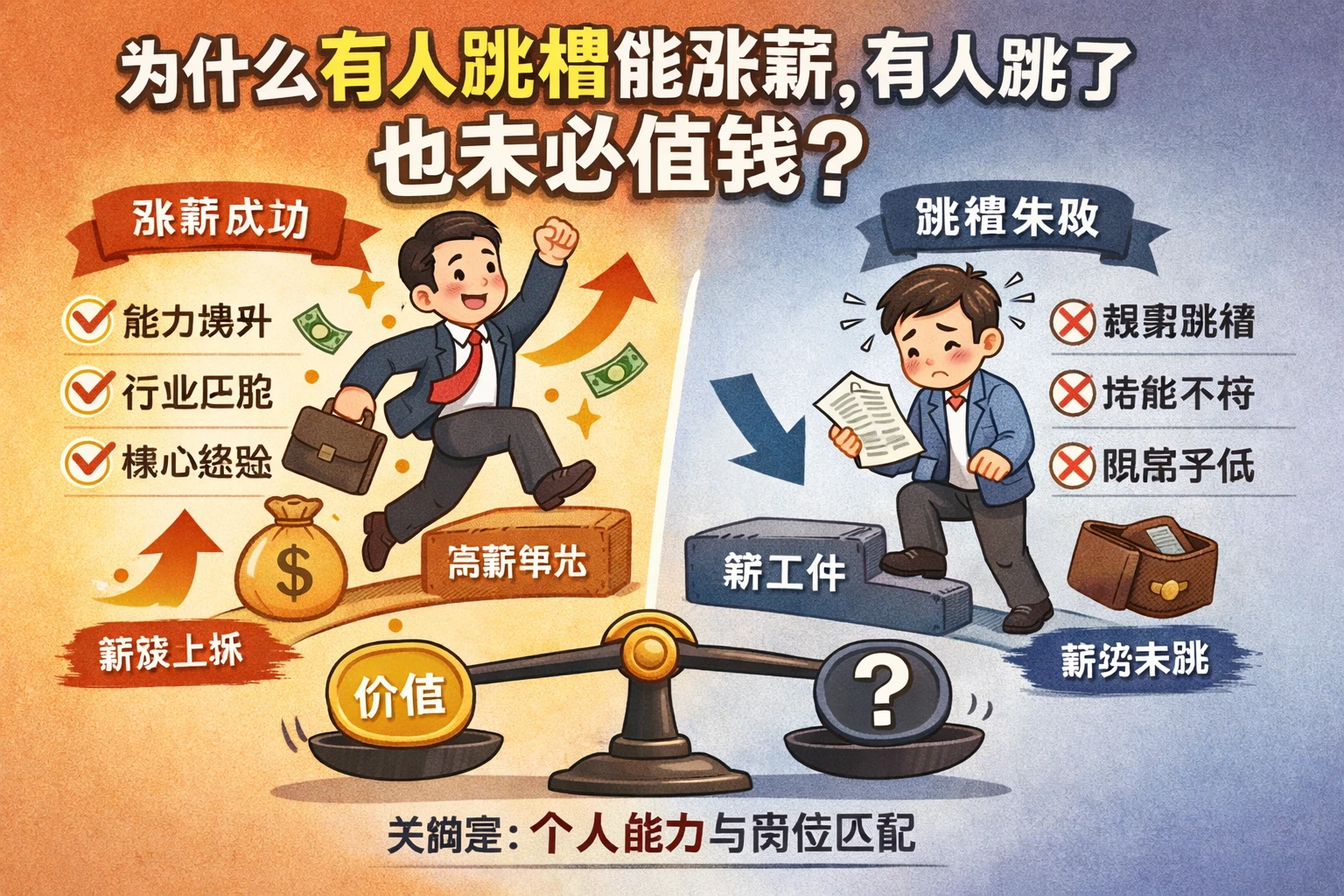 为什么有人跳槽能涨薪，有人跳了也未必值钱