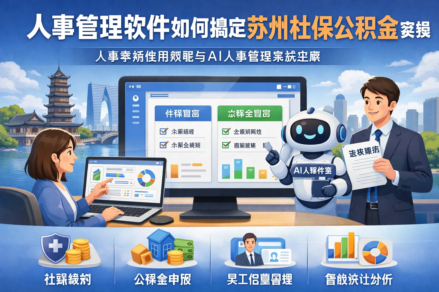 人事管理软件如何搞定苏州社保公积金实操：人事系统使用教程与AI人事管理系统全解