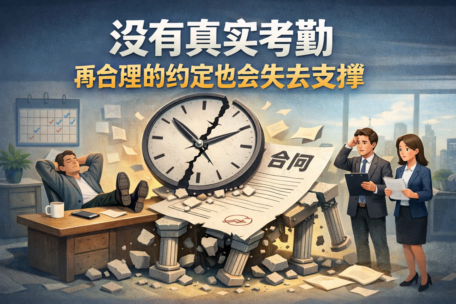 没有真实考勤,再合理的约定也会失去支撑