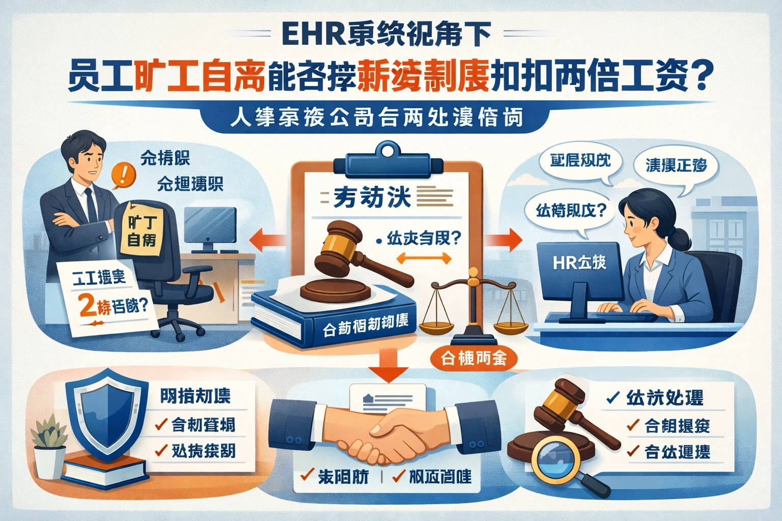 ehr系统视角下，员工旷工自离能否按薪资制度扣两倍工资？人事系统公司合规处理指南