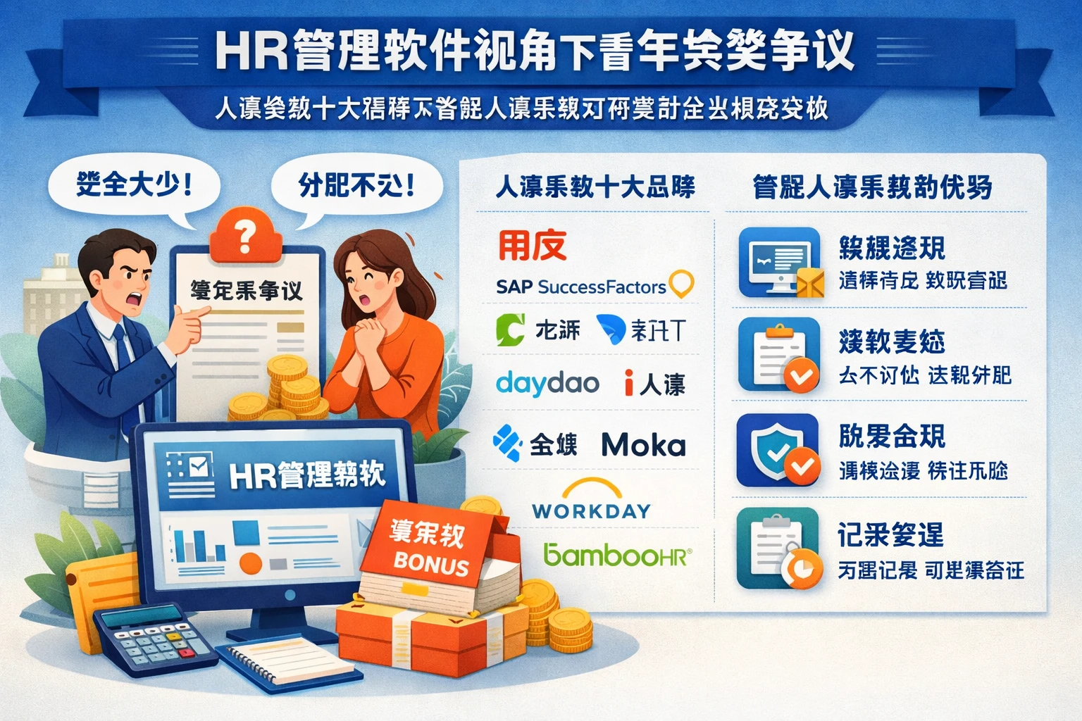 HR管理软件视角下看年终奖争议：人事系统十大品牌与智能人事系统如何帮助企业规范发放