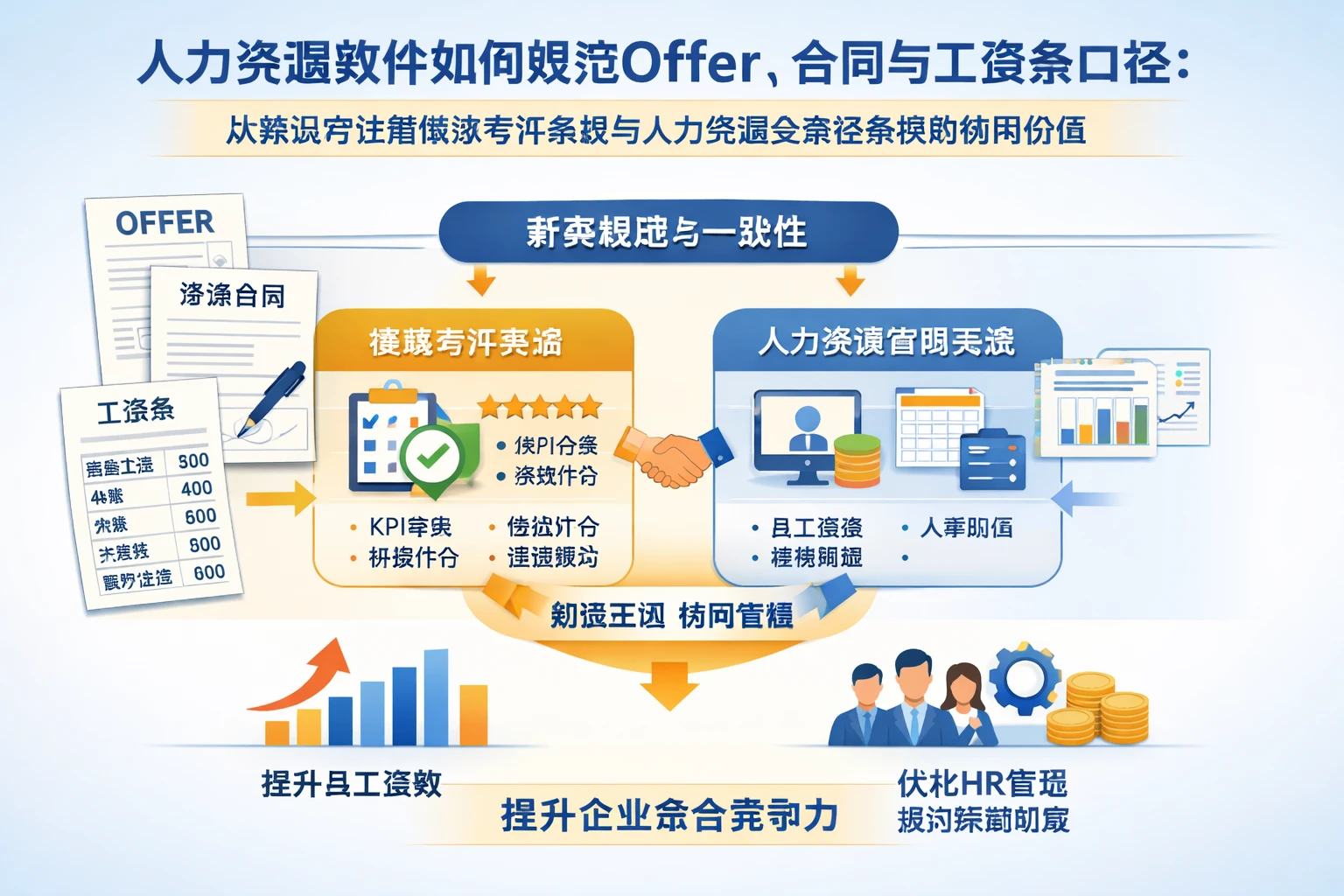 人力资源软件如何规范Offer、合同与工资条口径：从薪资写法看绩效考评系统与人力资源全流程系统的协同价值