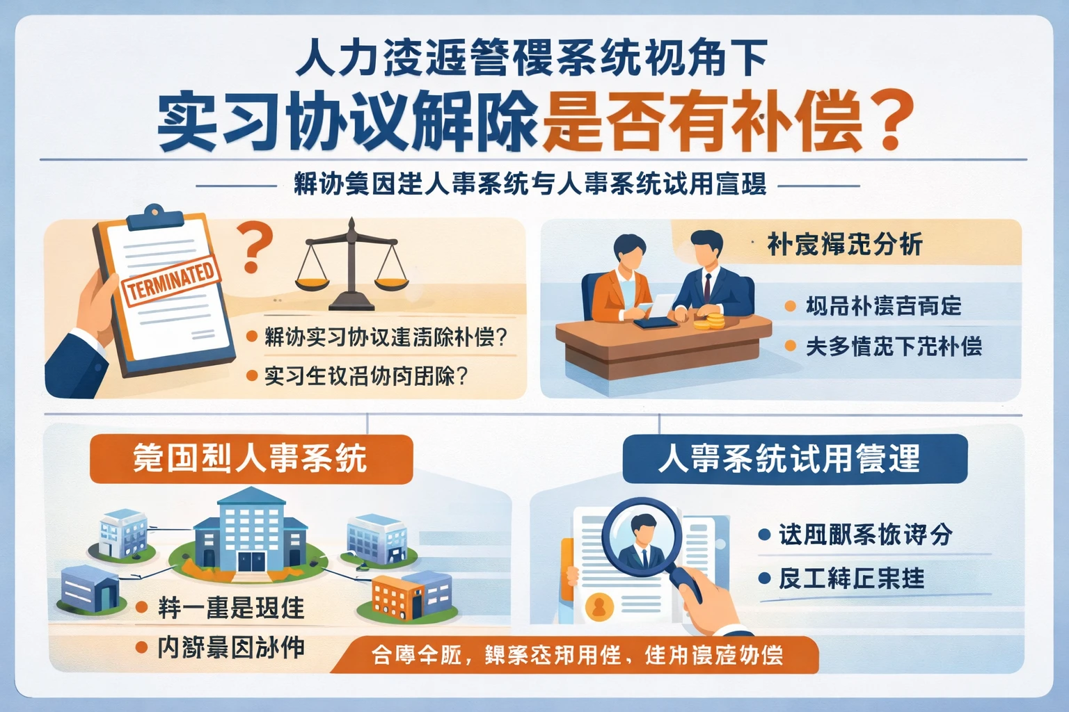 人力资源管理系统视角下，实习协议解除是否有补偿？兼谈集团型人事系统与人事系统试用管理