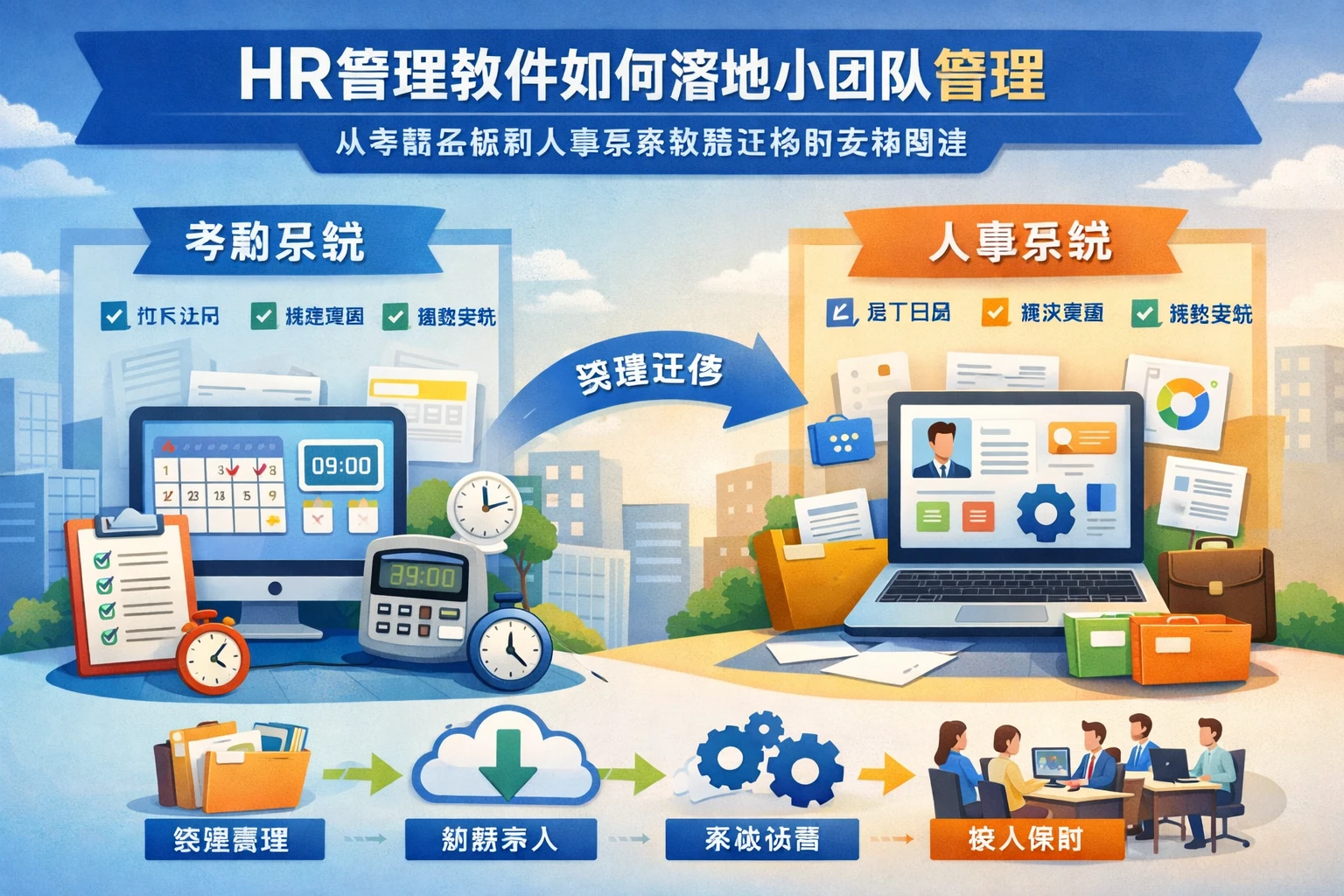 HR管理软件如何落地小团队管理：从考勤系统到人事系统数据迁移的实用路径