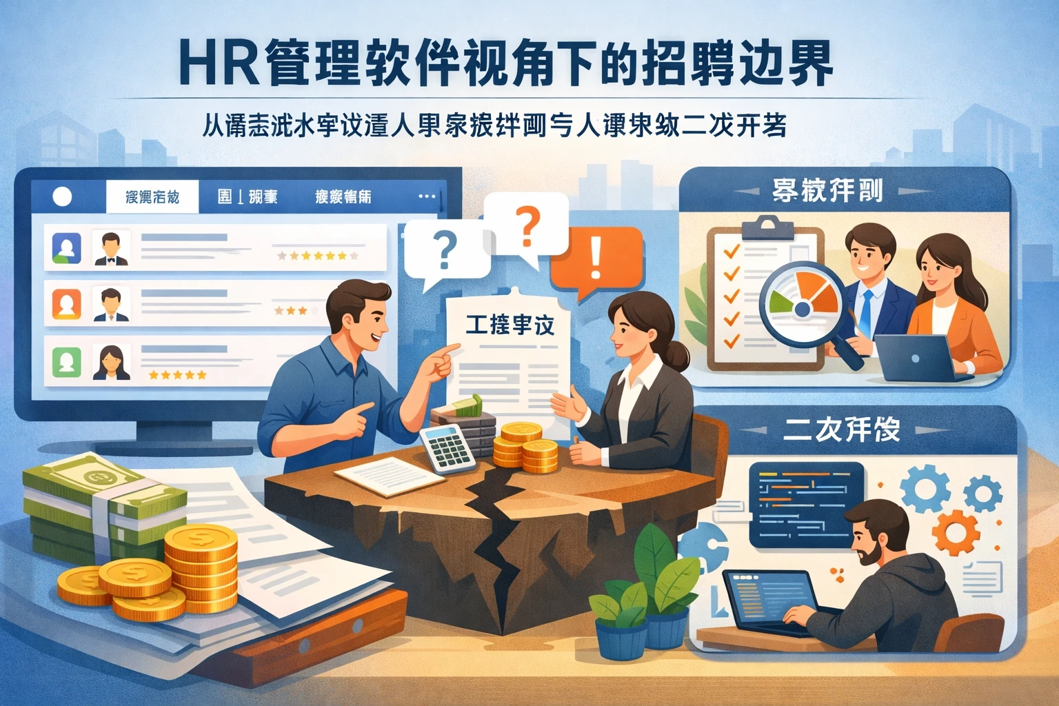 HR管理软件视角下的招聘边界：从薪资流水争议看人事系统评测与人事系统二次开发