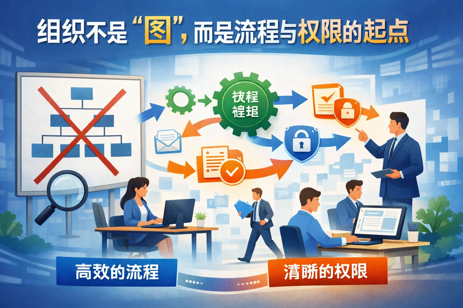 组织不是“图”,而是流程与权限的起点