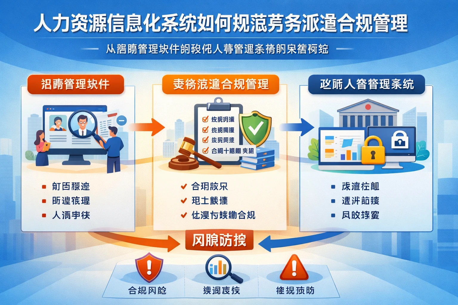 人力资源信息化系统如何规范劳务派遣合规管理：从招聘管理软件到政府人事管理系统的风险防控