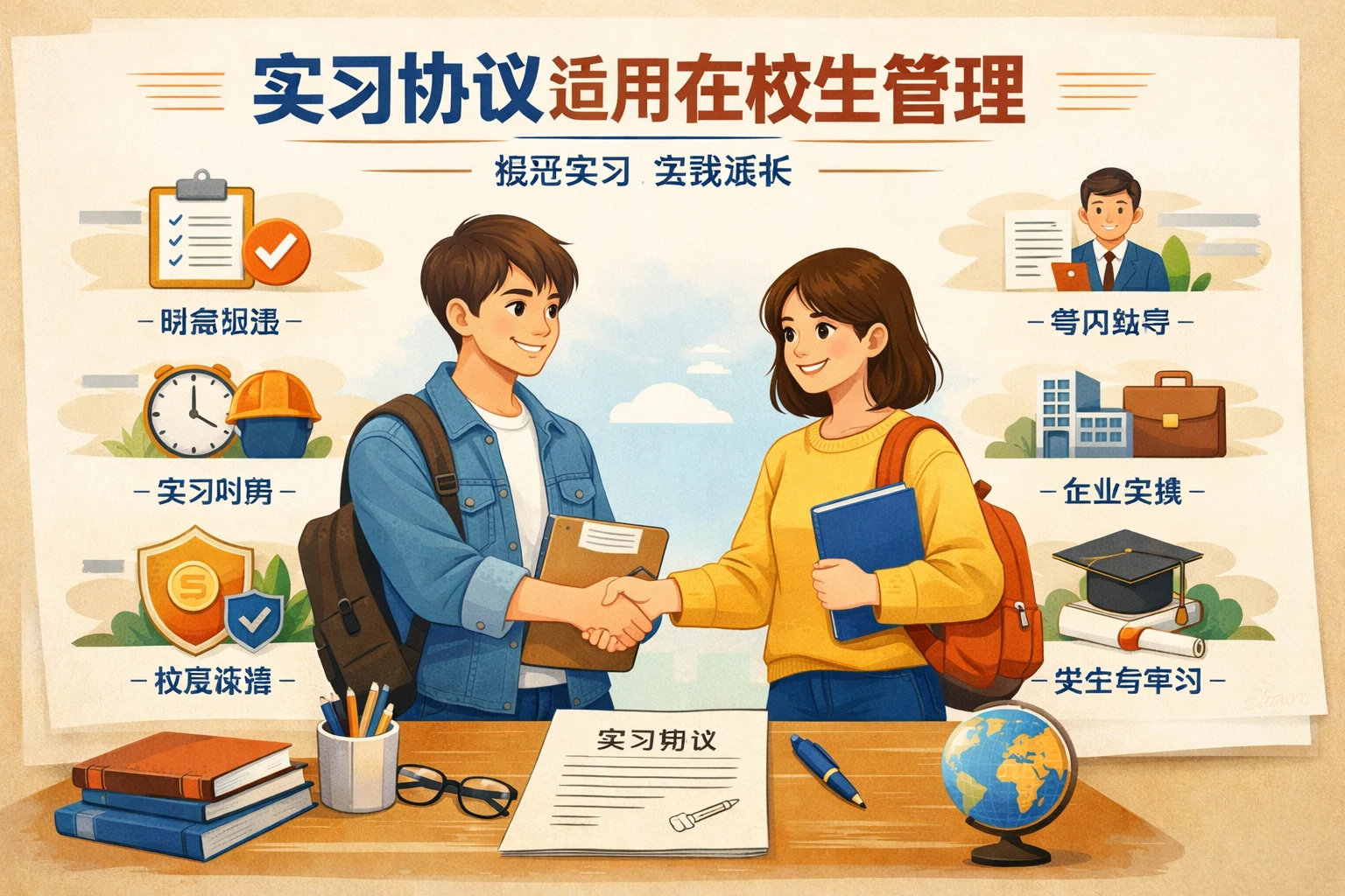 实习协议适用于在校生管理