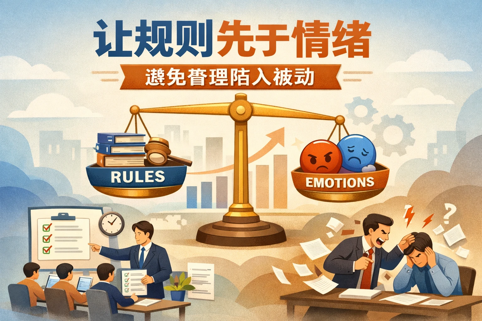 让规则先于情绪，避免管理陷入被动