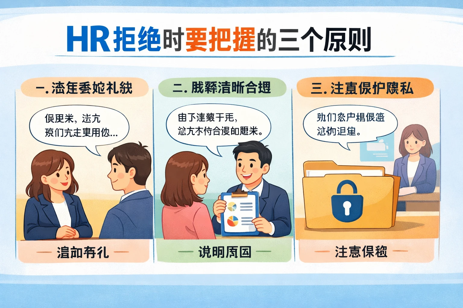 HR拒绝时要把握的三个原则