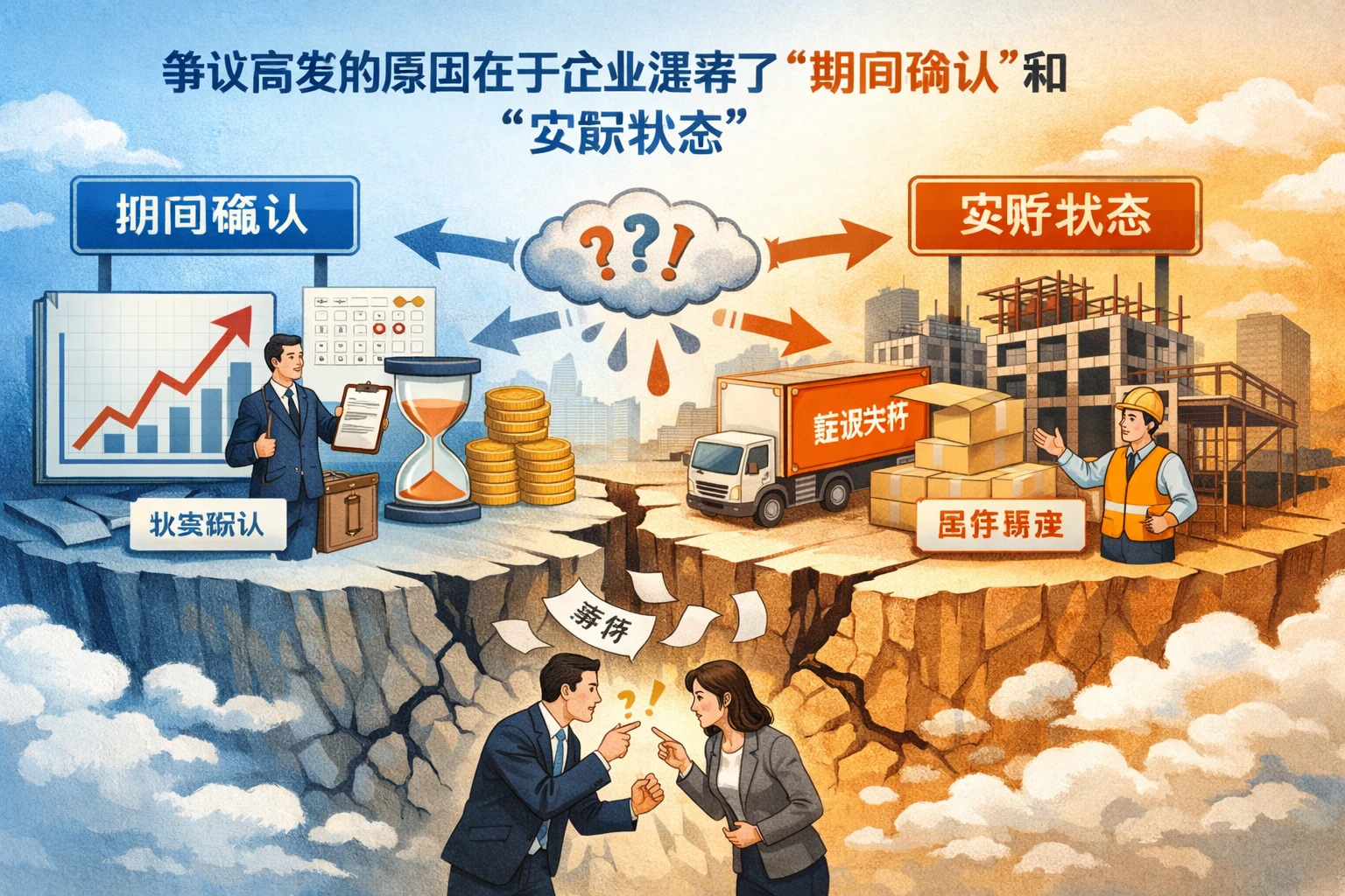 争议高发的原因在于企业混淆了“期间确认”和“实际状态”