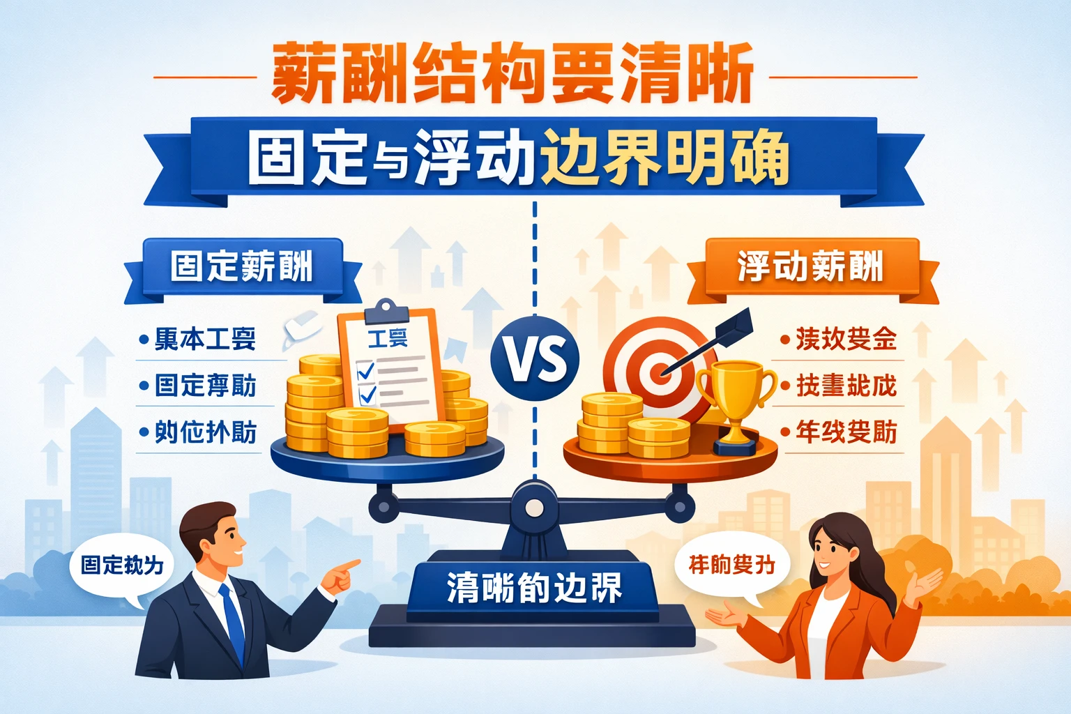 薪酬结构要清晰，固定与浮动边界明确