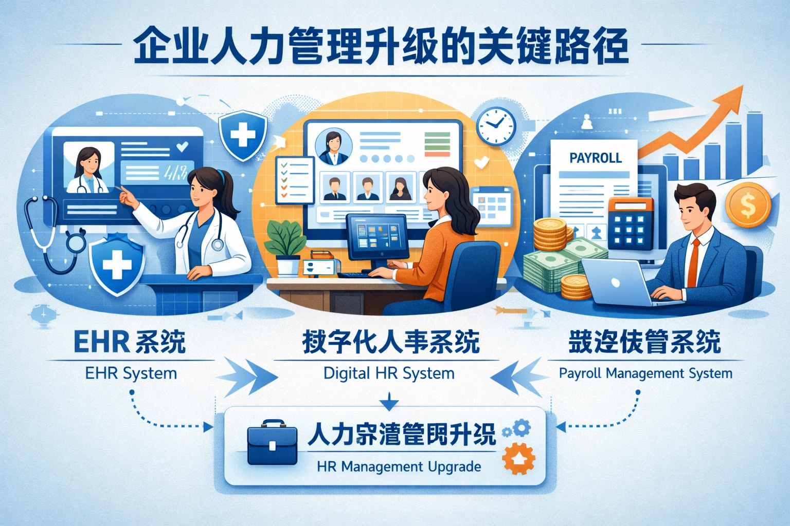 ehr系统、数字化人事系统与薪资核算系统,企业人力管理升级的关键路径