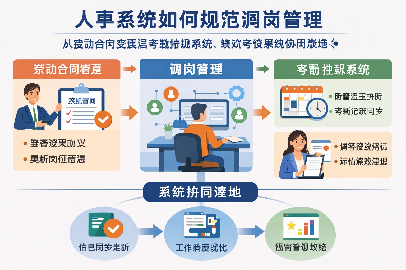 人事系统如何规范调岗管理：从劳动合同变更到考勤排班系统、绩效考核系统协同落地