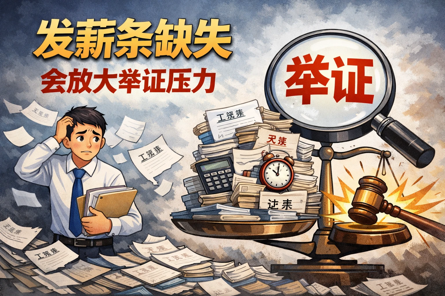 发薪条缺失,会放大举证压力