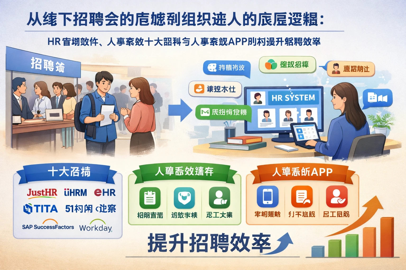 从线下招聘会的忐忑到组织选人的底层逻辑:HR管理软件、人事系统十大品牌与人事系统APP如何提升招聘效率