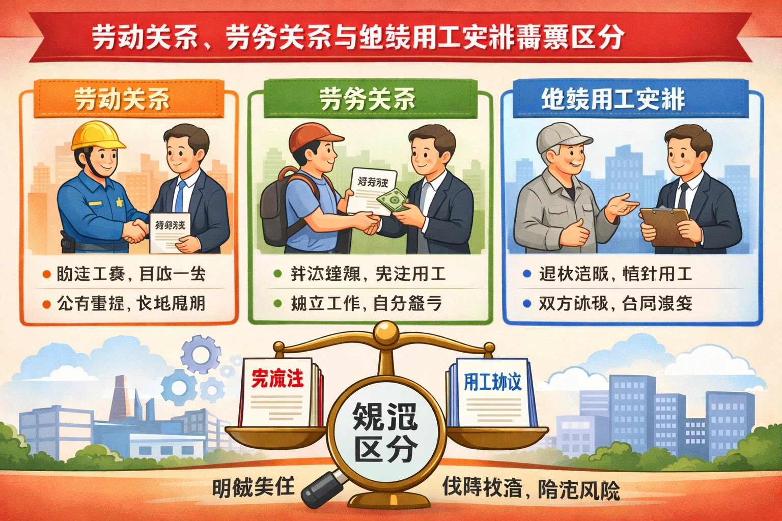 劳动关系、劳务关系与继续用工安排需要区分