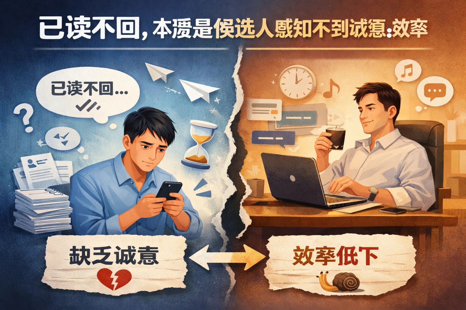 已读不回，本质是候选人感知不到诚意与效率
