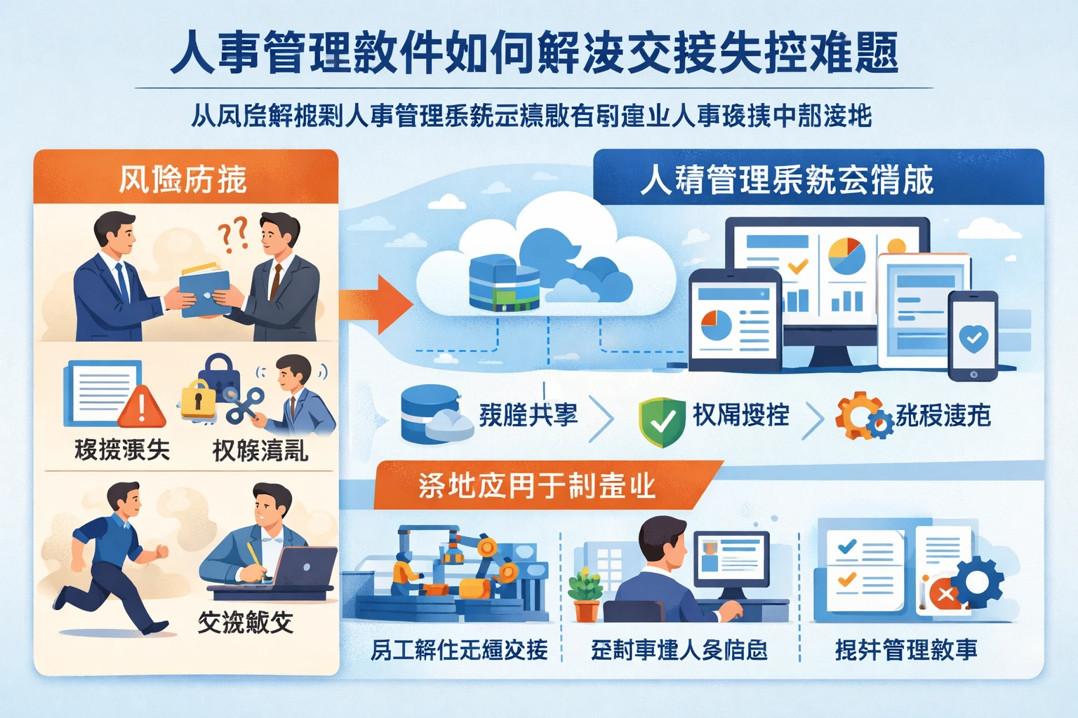 人事管理软件如何解决交接失控难题：从风险防控到人事管理系统云端版在制造业人事系统中的落地