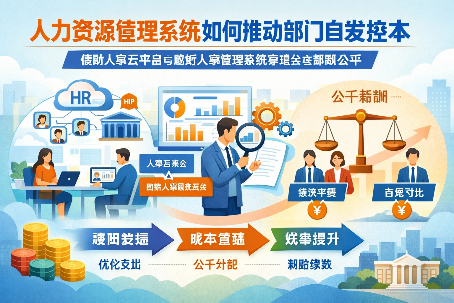 人力资源管理系统如何推动部门自发控本：借助人事云平台与政府人事管理系统思维实现薪酬公平