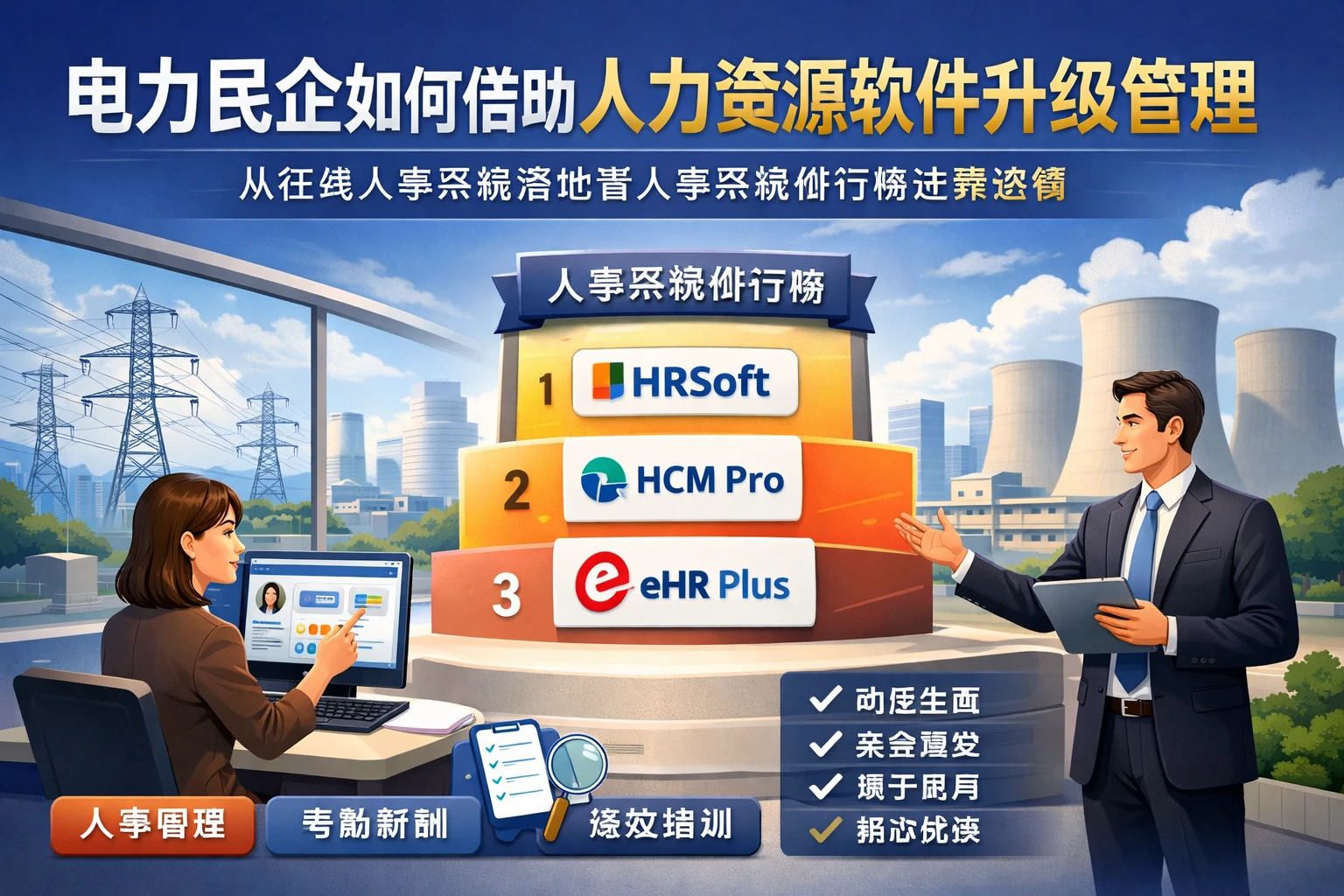 电力民企如何借助人力资源软件升级管理：从在线人事系统落地看人事系统排行榜选择逻辑