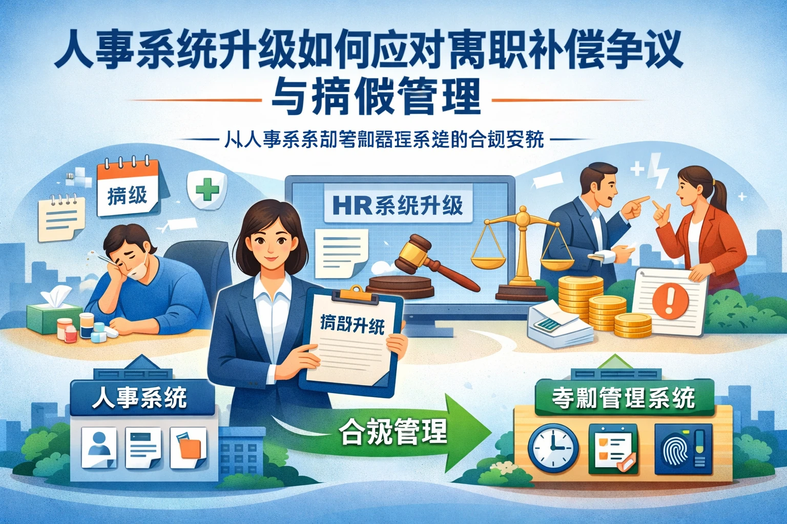人事系统升级如何应对离职补偿争议与病假管理——从人事系统到考勤管理系统的合规实践