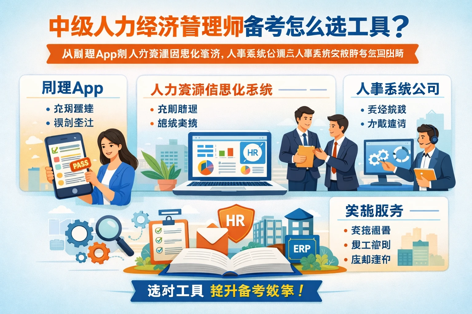 中级人力经济管理师备考怎么选工具？从刷题App到人力资源信息化系统、人事系统公司与人事系统实施服务的实用指南