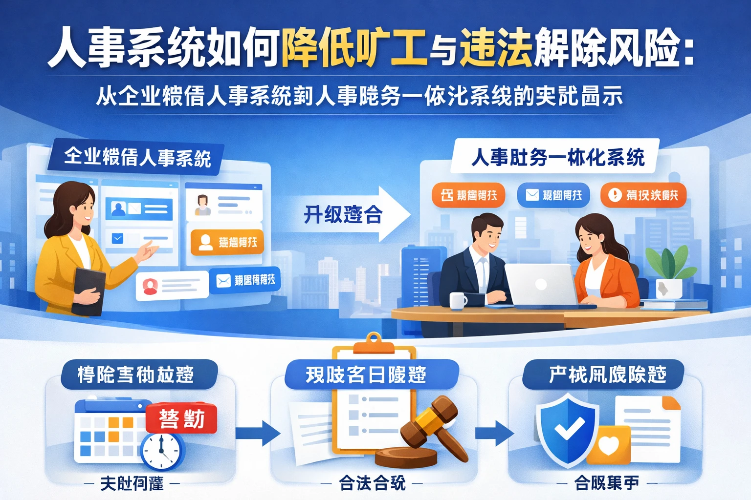 人事系统如何降低旷工与违法解除风险：从企业微信人事系统到人事财务一体化系统的实战启示